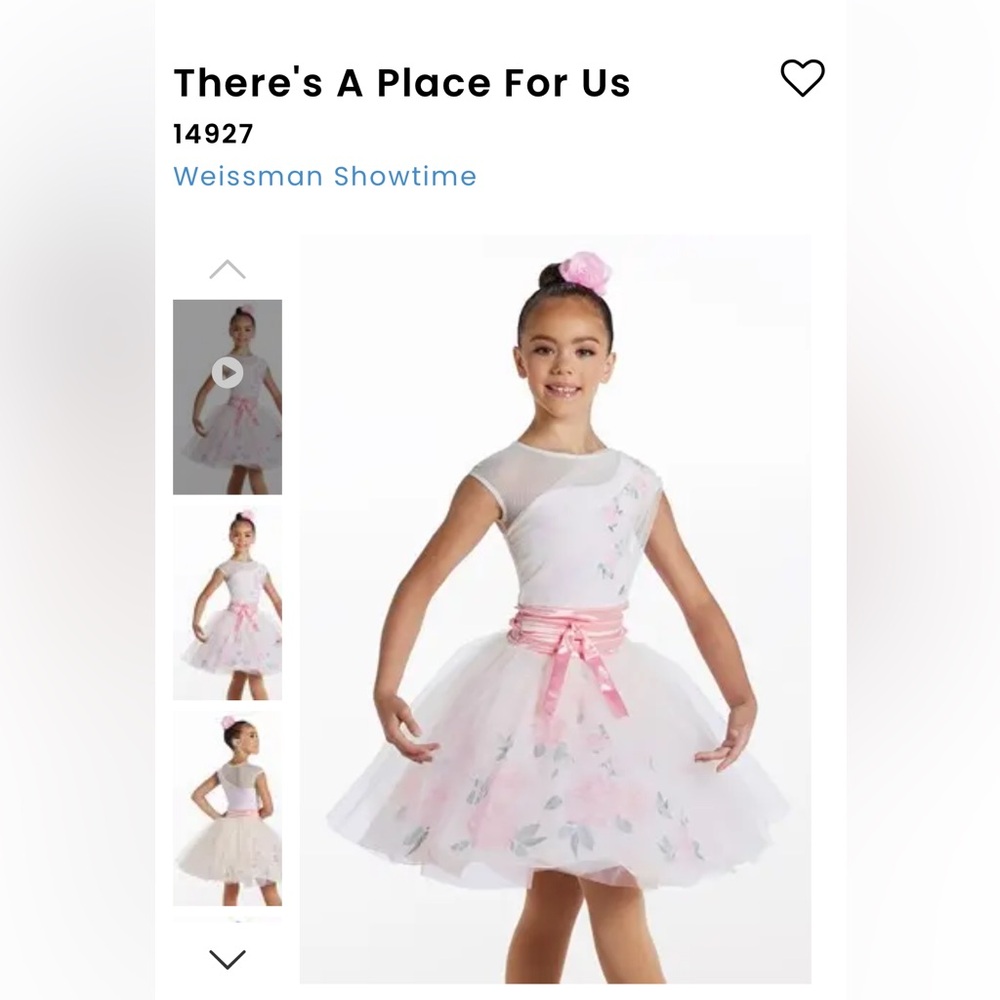 Weissman Ballet Costume There is a Place for Us #14927 1x Blue 1x Pink